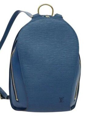 LOUIS VUITTON Epi Mabillon Backpack Blue